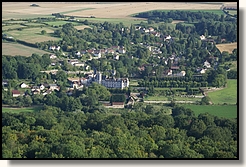 vue aerienne façade nord du  château 