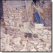 Wall of a  room in the course of construction 