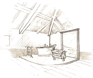 Croquis d'une salle de bain