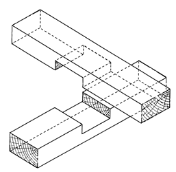 ASSEMBLAGE A DEMI-BOIS