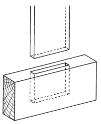 emboîtement bois,TENON ORDINAIRE, types d'assemblage